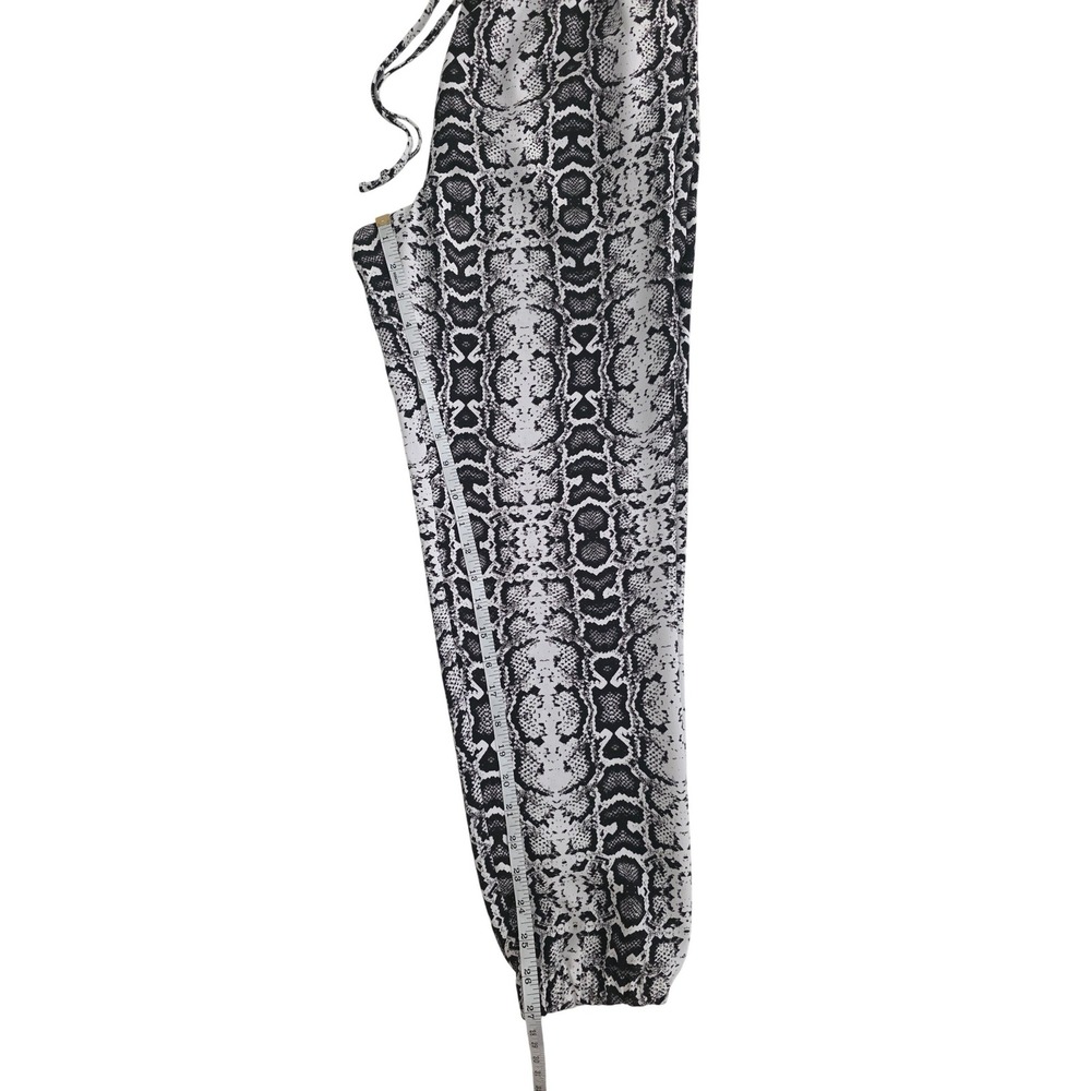 Express Womens Snakeskin Print High Rise Ankle Jogger Pants Black White S NWT - Picture 5 of 7